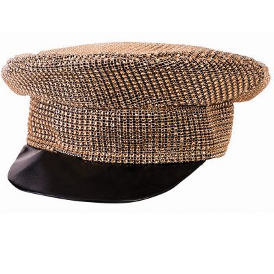 Disco Gold Rhinestone Covered Officer Hat