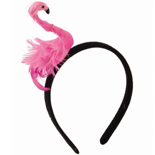 Costume Pink Feather Flamingo Black Headband