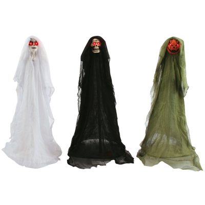 3 Foot Light-Up Ghostly Lawn Walker - White Green Black