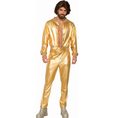 Disco Singer Men's Gold Lamee Pants & Jacket