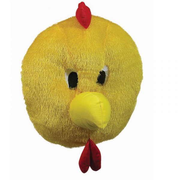 Plush Yellow Giant Chicken Mascot Mask