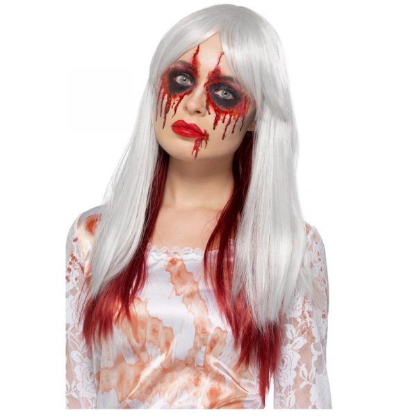 Ombre Wig White Red - Blood Drip Deluxe Styleable