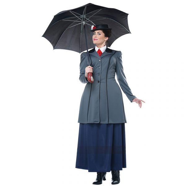 Plus Size English Nanny Adult Costume for Mary Poppins
