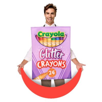 Crayola Glitter Crayons One Sided Costume Adult Front Costume Purple