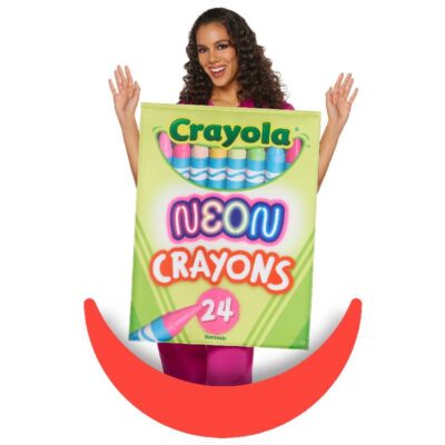 Crayola Neon Crayons One Sided Costume Adult Quick Change Costume