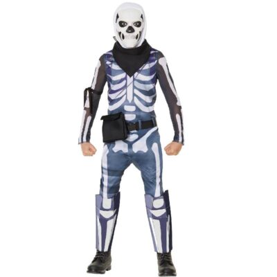 Fortnite Skull Trooper Costume Youth Kids Skeleton Halloween Costume