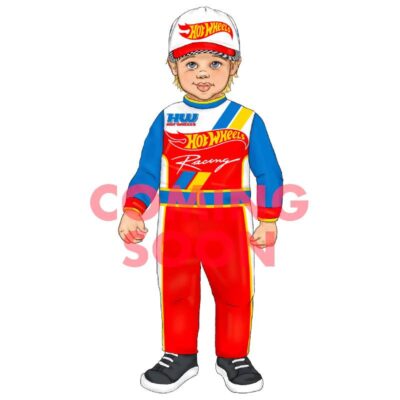 Hot Wheels Race Car Driver Costume Toddler Jumpsuit and Hat