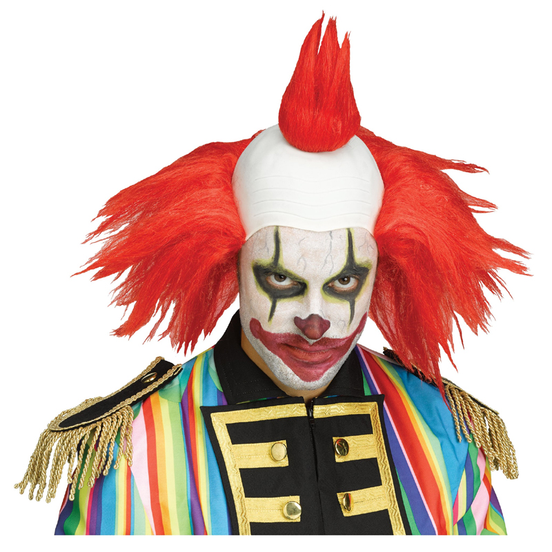Clown Bald Wig White Latex Cap Circus Carnival Halloween Adult Costume Accessory 
