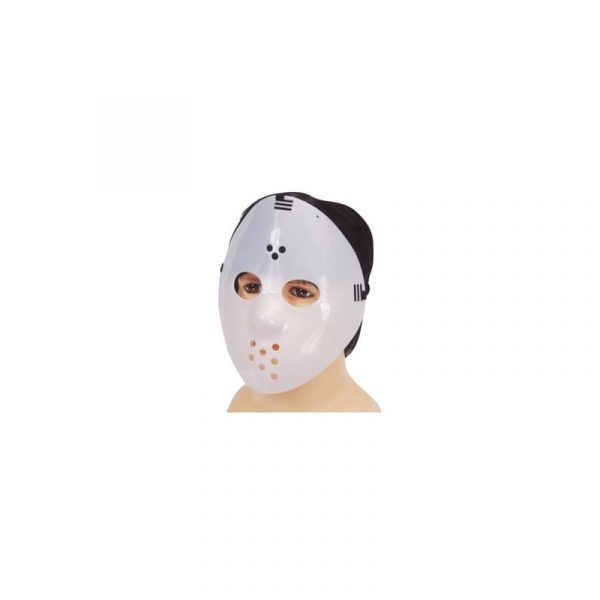 White Plastic Jason Hockey Mask