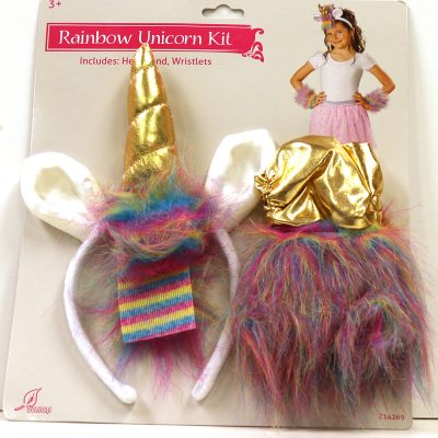 Costume Unicorn Headband & Wristlets Set