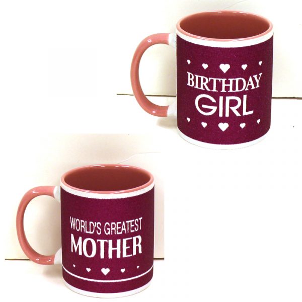 Sparkle Ceramic Mugs Birthday Girl Worlds Greatest Mother
