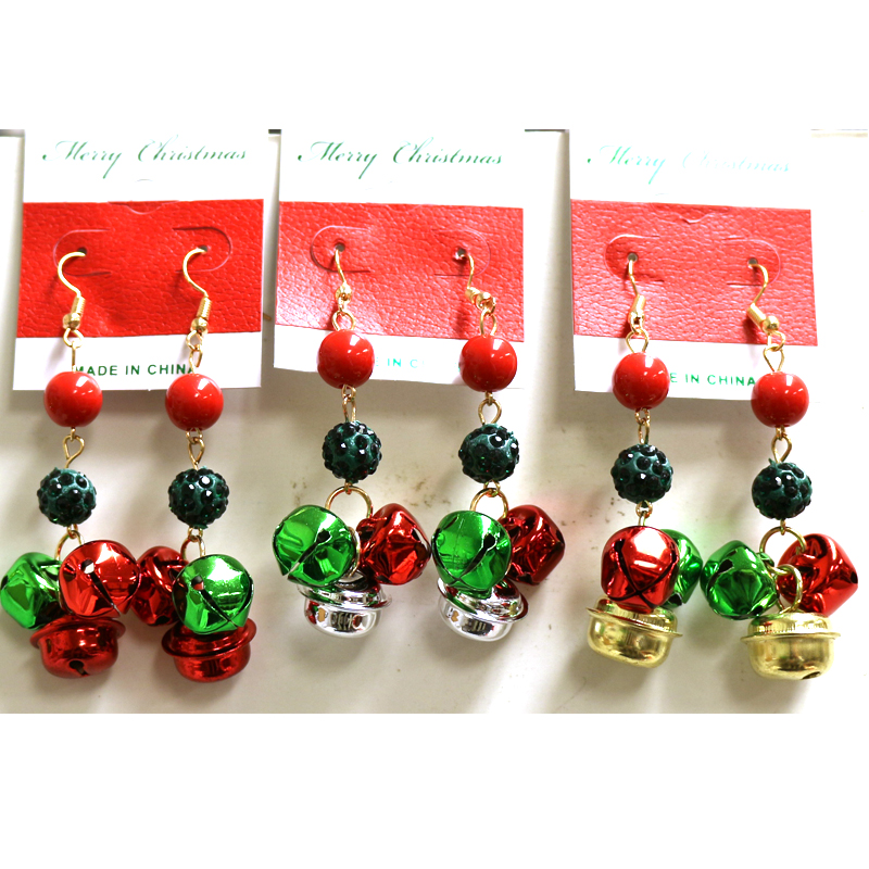 Neliblu 1 Doz Jingle Bell Bracelets - Kids Red/Green Xmas Gifts