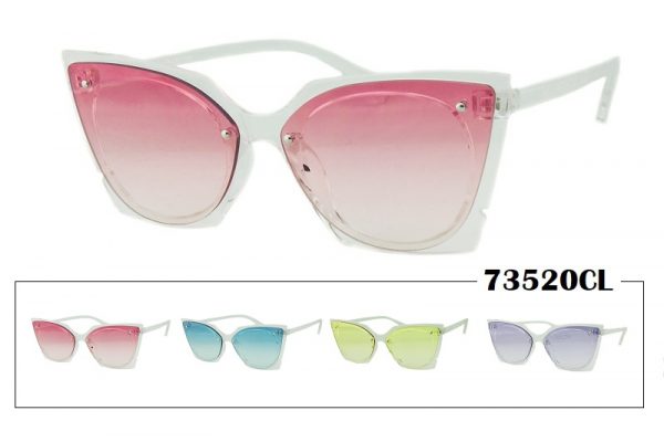 Transparent Shaded Lens Sunglasses - Clear Frame