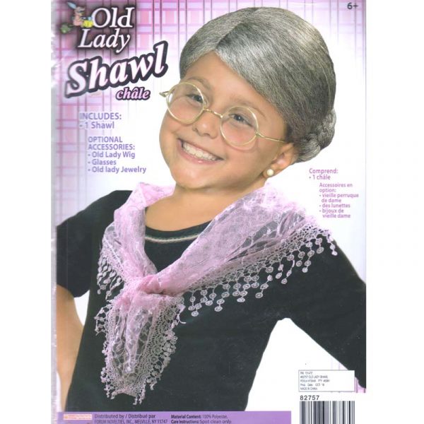 Costume Fabric Old Lady Shawl - 100 Days of School