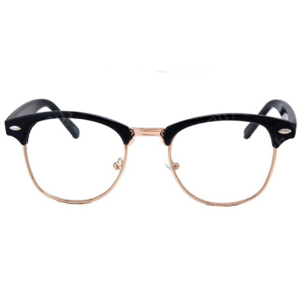 Clear Lens Opaque Frame Eyeglasses black/gold