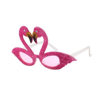 Glittered Pink Flamingo Color Lens Eyeglasses