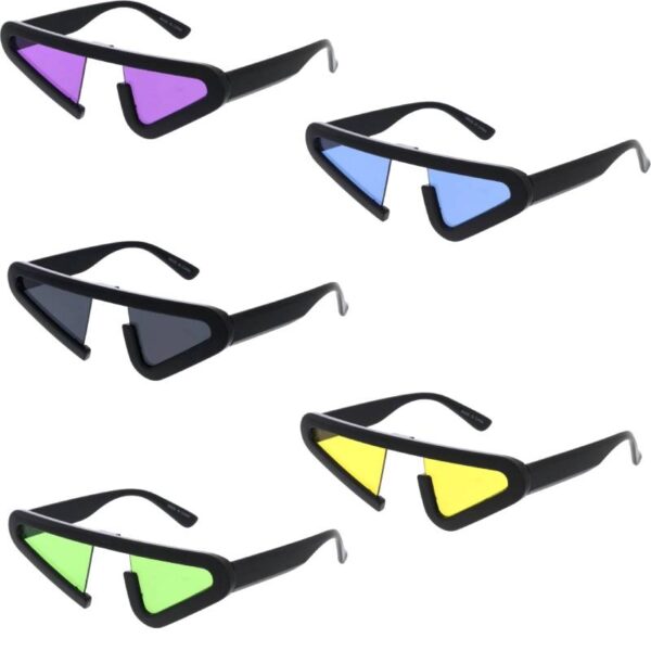 Black Frame Futuristic Sunglasses