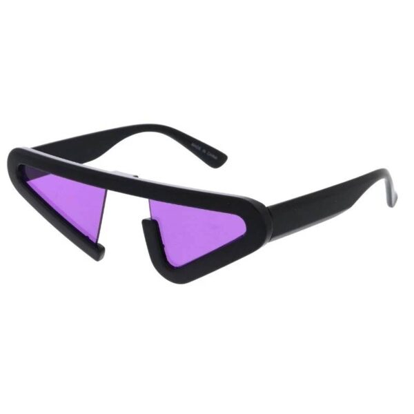 Black Frame Futuristic Sunglasses purple