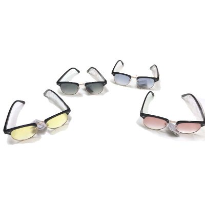Shaded Lens Black Plastic n Gold Wire Frame Sunglasses