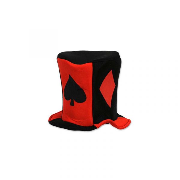 Casino Card Suit Top Hat Red Black