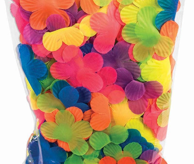 Party Fabric Luau Fluorescent Petals