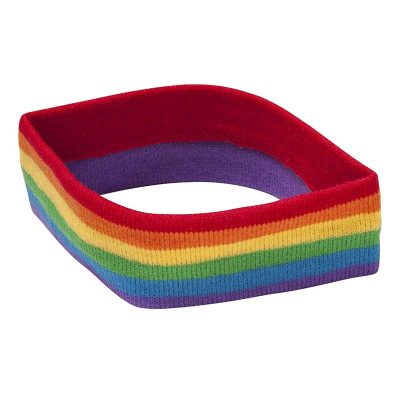Rainbow Stripe Elastic Headband