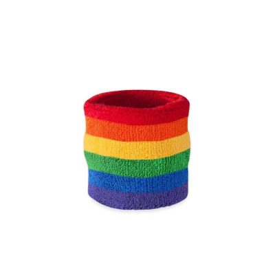 Rainbow Stripe Fabric Elastic Wristband