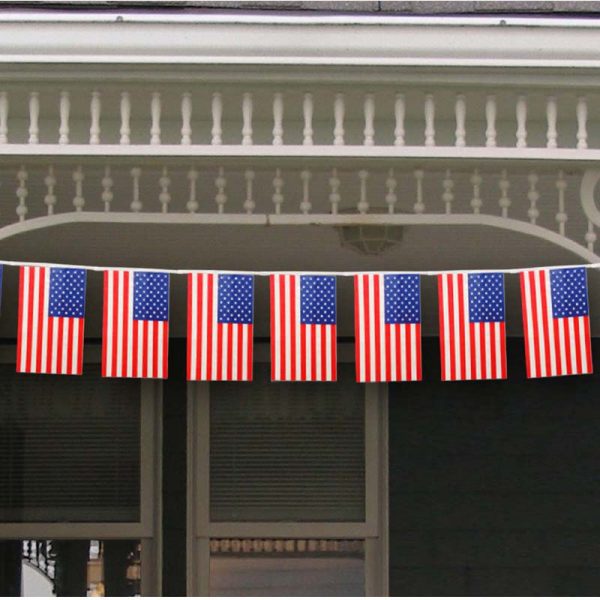 U.S. Flag Banner - 8' String Line of Flags