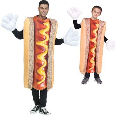 Adult and Child Hot Dog Costumes