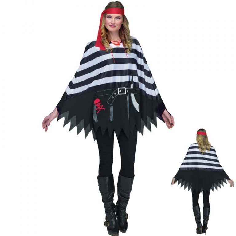 Pirate Poncho Adult Halloween Costume Cappel's