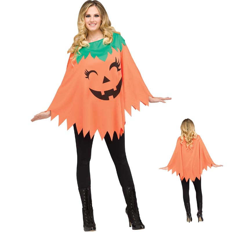 Pumpkin Poncho Adult Halloween Costume - Cappel's
