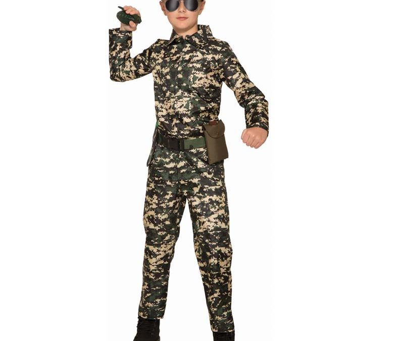 Army Jumpsuit Child Halloween Costume Unisex