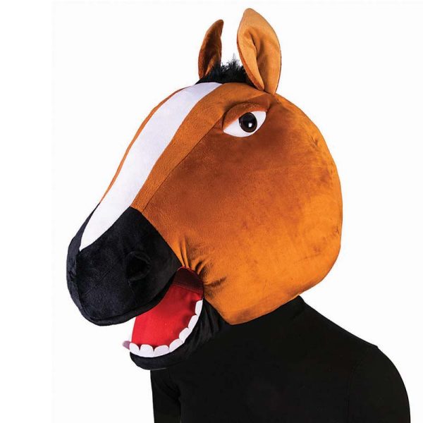 Giant Plush Horse Head Mascot Mask