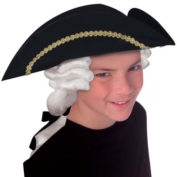 Child Colonial Hat with attached white hair