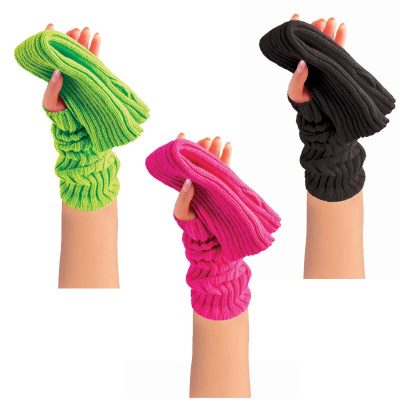 Costume 80s Arm Warmers Pink Black or Green