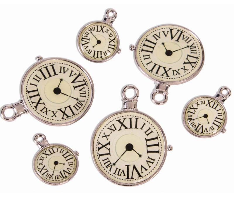 Costume Steampunk Assorted Clock Charms