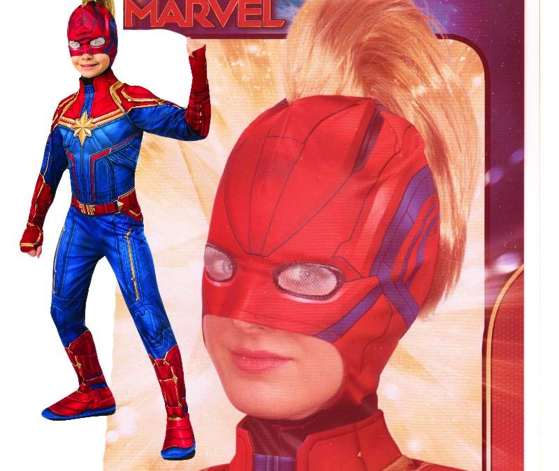 Costume Fabric Captain Marvel Headpiece w Hair
