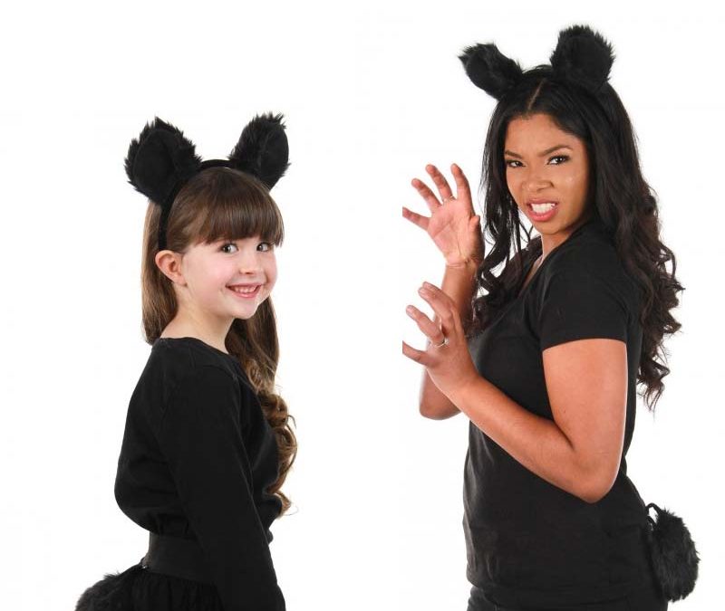 Plush Black Bear Animal Ears & Tail Kit