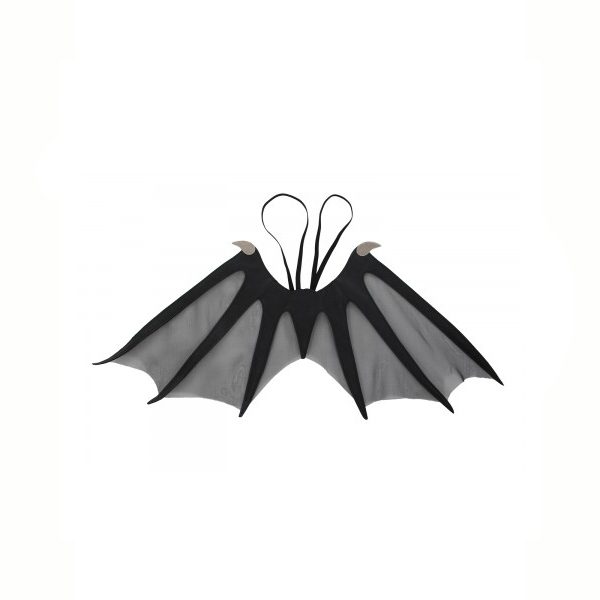 Black Fabric Flying Bat Wings