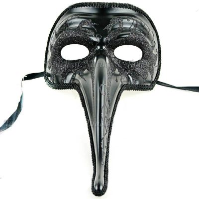 venetian-glittered-long-nose-face-mask