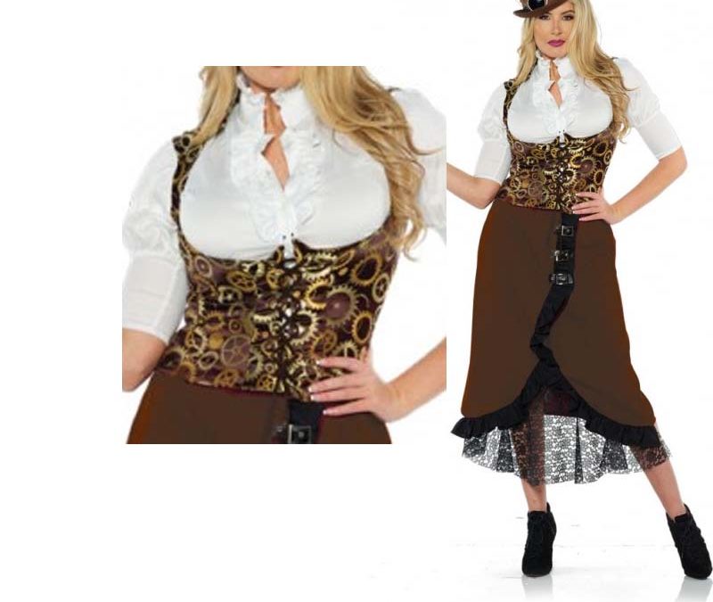 Steampunk Ladies Vest – Brown