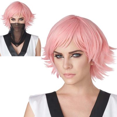 Feathered Cosplay Wigs Rose Pink,