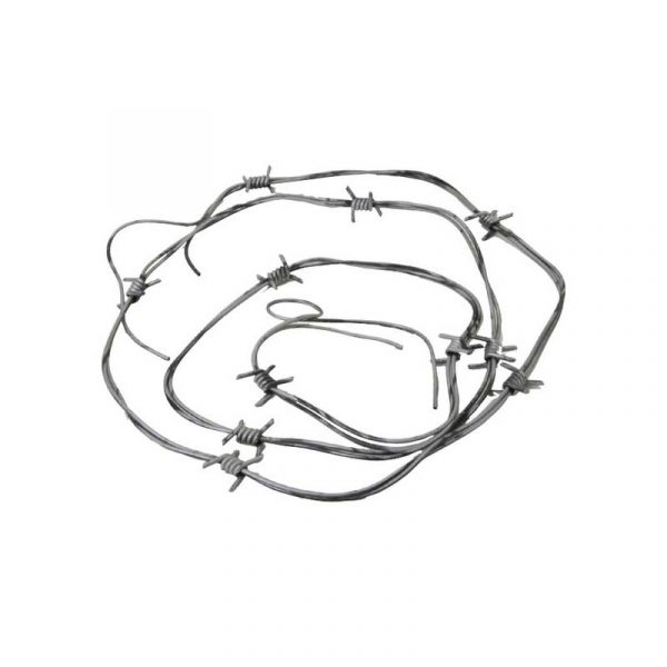 92 Inch Costume Twisted Plastic Silver Barbed Wire