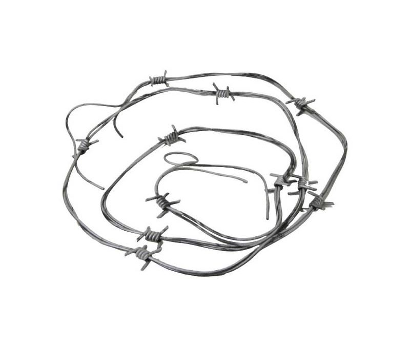 92 Inch Costume Twisted Plastic Silver Barbed Wire