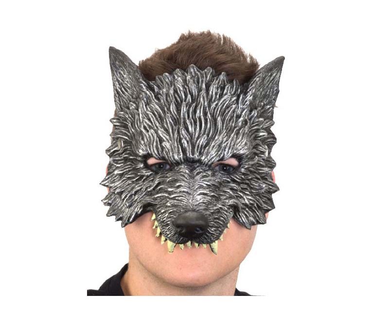 Costume Soft Foam Wolf Mask w Teeth