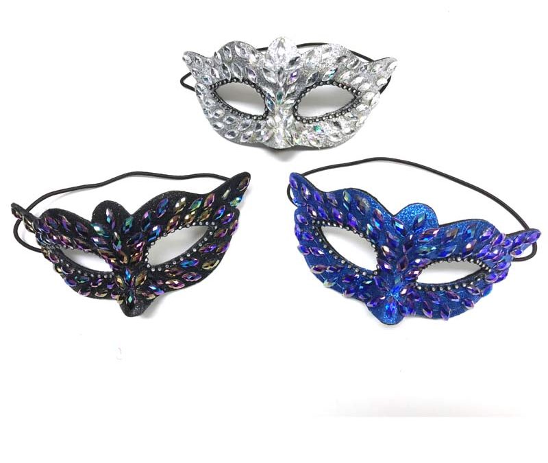Iridescent Half Mask w Jewels