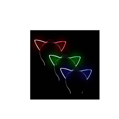 Plastic LED Light-Up Cat Ears Headband