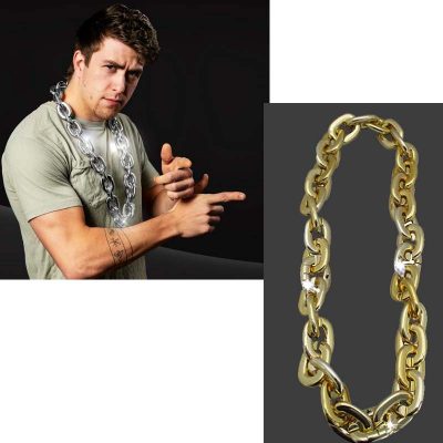 Metallic Plastic Light-Up Jumbo Chain Necklace