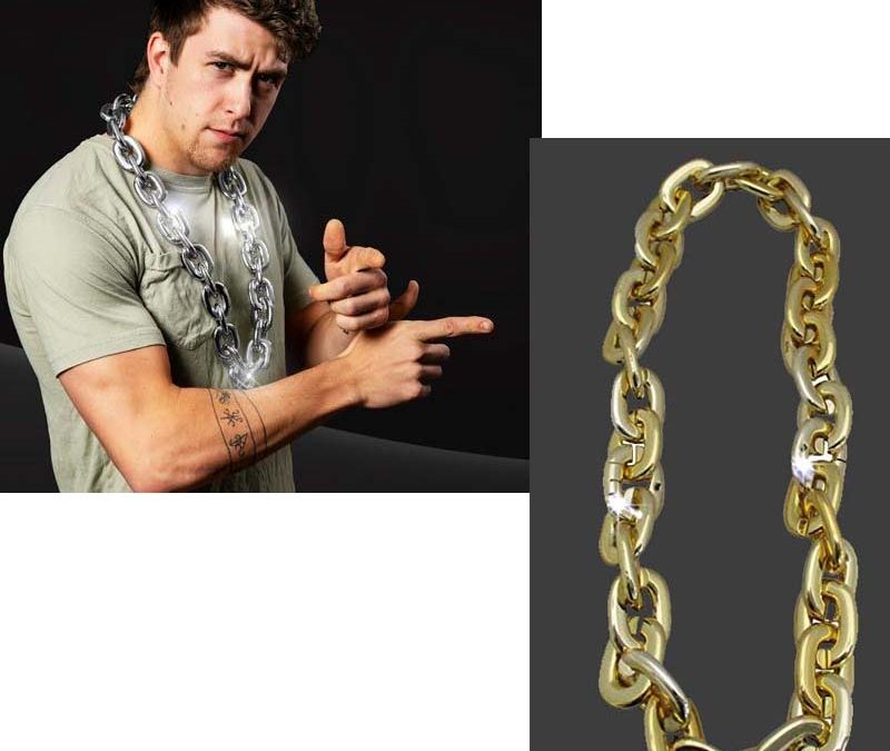 Metallic Plastic Light-Up Jumbo Chain Necklace
