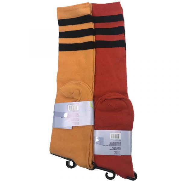 Knee High Socks with 3 Black Stripes